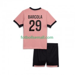 Matchtröjor Paris Saint-Germain Bradley Barcola 29 2024-2025 Kortärmad till Barn (3:e ställ)