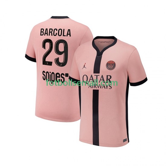 Matchtröjor Paris Saint-Germain Bradley Barcola 29 2024-2025 Kortärmad till Herr (3:e ställ)