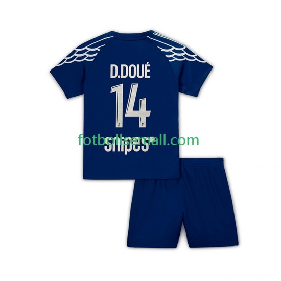 Matchtröjor Paris Saint-Germain Desire Doue 14 2024-2025 Kortärmad till Barn (4:e ställ)