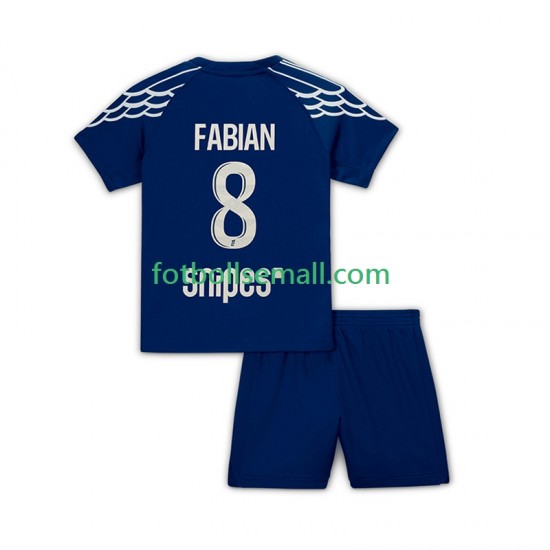 Matchtröjor Paris Saint-Germain Fabian 8 2024-2025 Kortärmad till Barn (4:e ställ)