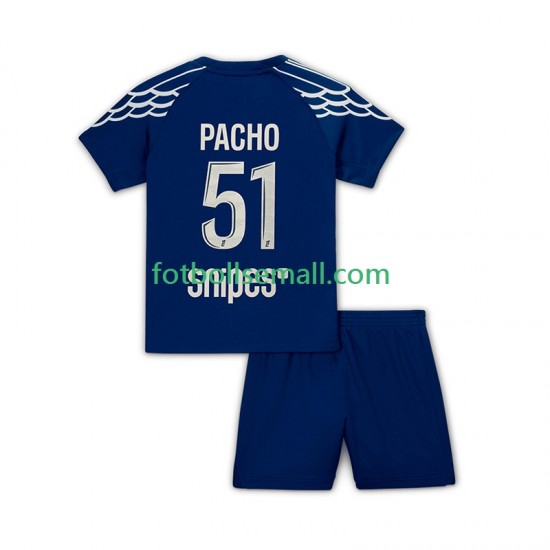 Matchtröjor Paris Saint-Germain Pacho 51 2024-2025 Kortärmad till Barn (4:e ställ)