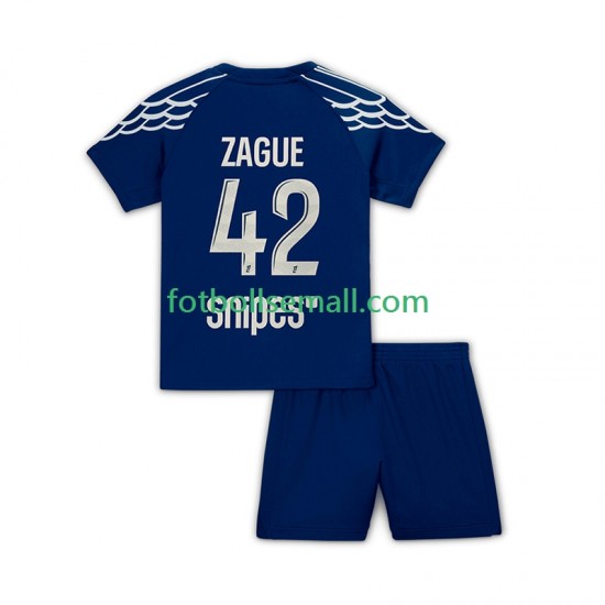 Matchtröjor Paris Saint-Germain Zague 42 2024-2025 Kortärmad till Barn (4:e ställ)