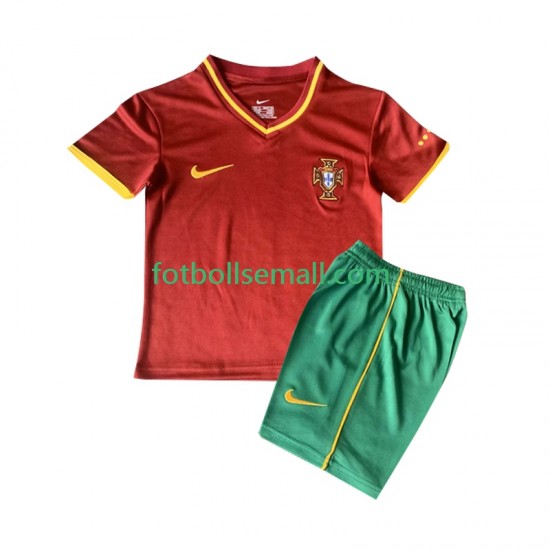 Matchtröjor Portugal Retro 2000 Kortärmad till Barn (1:a ställ)