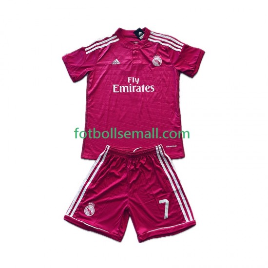 Matchtröjor Real Madrid Cristiano Ronaldo 7 Retro 2014-2015 Kortärmad till Barn (2:a ställ)