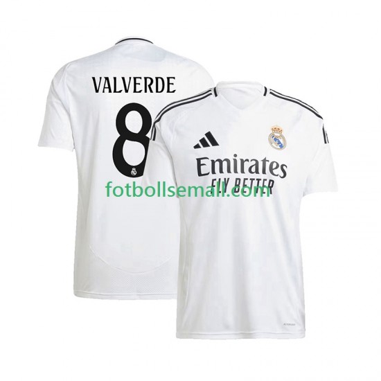 Matchtröjor Real Madrid Federico Valverde 8 2024-2025 Kortärmad till Herr (1:a ställ)