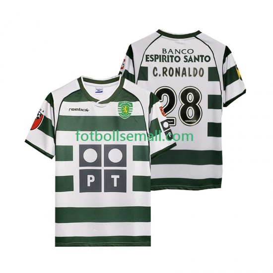 Matchtröjor Sporting Lissabon Cristiano Ronaldo 28 Retro 2001 2003 Kortärmad till Herr (1:a ställ)