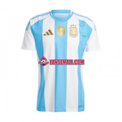Blå Vit Matchtröjor Argentina Copa America 2024 Kortärmad till Herr (1:a ställ)