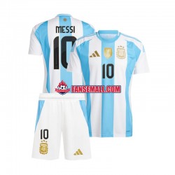 Blå Vit Matchtröjor Argentina Lionel Messi 10 Copa America 2024 Kortärmad till Barn (1:a ställ) Blå Vit Matchtröjor Argentina Lionel Messi 10 Copa America 2024 Kortärmad till Barn (1:a ställ)