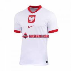 Vit Matchtröjor Polen Euro 2024 Kortärmad till Herr (1:a ställ)