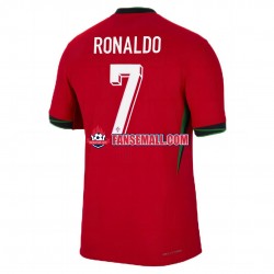 Röd Matchtröjor Portugal Cristiano Ronaldo 7 Euro 2024 Kortärmad till Herr (1:a ställ)