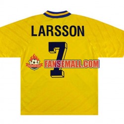 Matchtröjor Sverige Henrik Larsson 7 Retro 1994 Kortärmad till Herr (1:a ställ)