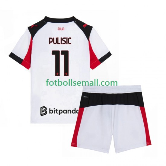 Matchtröjor AC Milan Christian Pulisic 11 2025-2026 Kortärmad till Barn (2:a ställ)