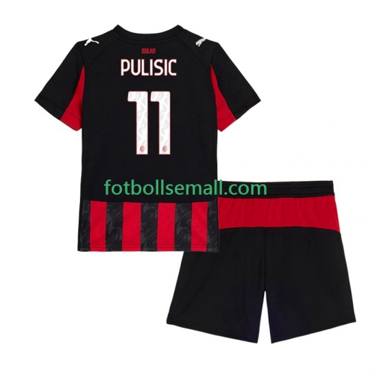 Matchtröjor AC Milan Christian Pulisic 11 2025-2026 Kortärmad till Barn (1:a ställ)