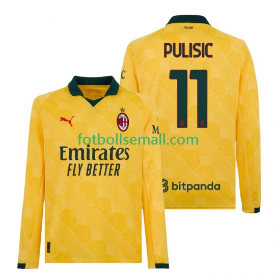 Matchtröjor AC Milan Christian Pulisic 11 2025-2026 Långärmad till Herr (3:e ställ)