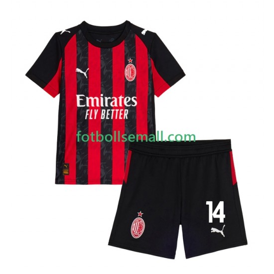 Matchtröjor AC Milan Luca Modric 14 2025-2026 Kortärmad till Barn (1:a ställ)