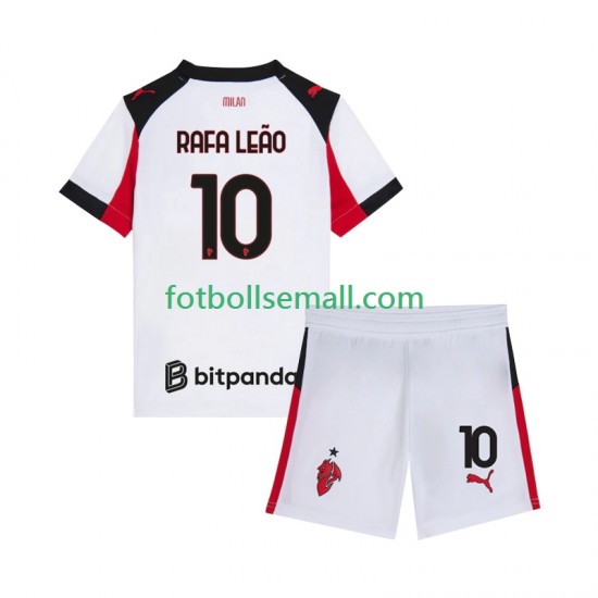 Matchtröjor AC Milan Rafael Leao 10 2025-2026 Kortärmad till Barn (2:a ställ)
