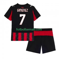 Matchtröjor AC Milan Santiago Gimenez 7 2025-2026 Kortärmad till Barn (1:a ställ)