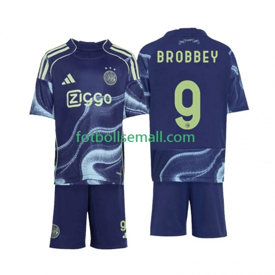 Matchtröjor AFC Ajax Brian Brobbey 9 2025-2026 Kortärmad till Barn (2:a ställ)