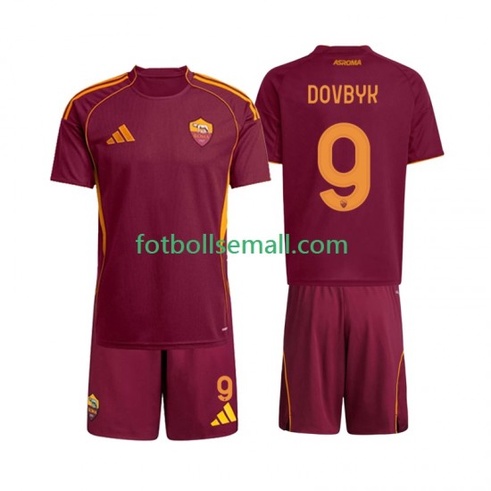 Matchtröjor AS Roma Artem Dovbyk 9 2025-2026 Kortärmad till Barn (1:a ställ)