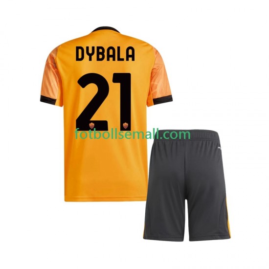 Matchtröjor AS Roma Dybala 21 2025-2026 Kortärmad till Barn (2:a ställ)