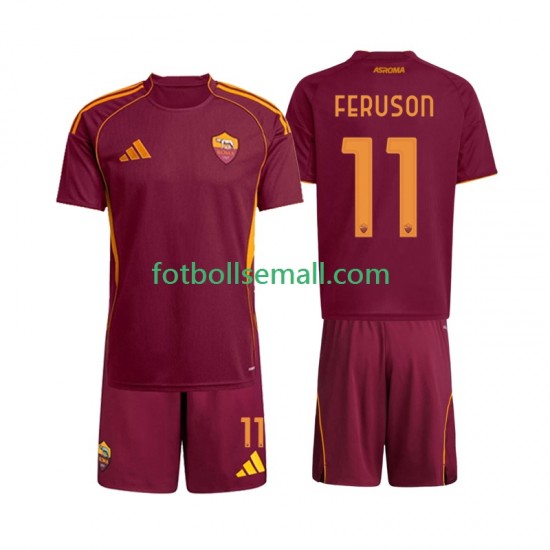 Matchtröjor AS Roma Evan Ferguson 11 2025-2026 Kortärmad till Barn (1:a ställ)