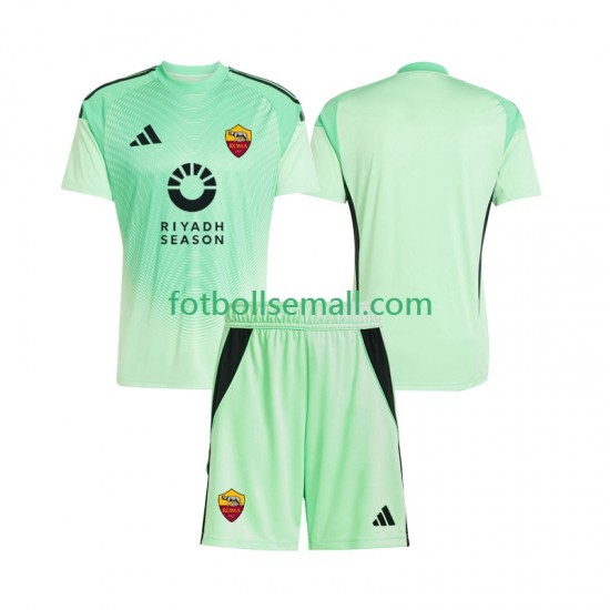 Matchtröjor AS Roma Målvaktströja 2025-2026 Kortärmad till Barn (2:a ställ) (4:e ställ)