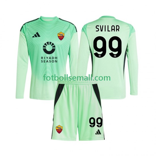 Matchtröjor AS Roma Målvaktströja Mile Svilar 99 2025-2026 Långärmad till Barn (2:a ställ) (4:e ställ)
