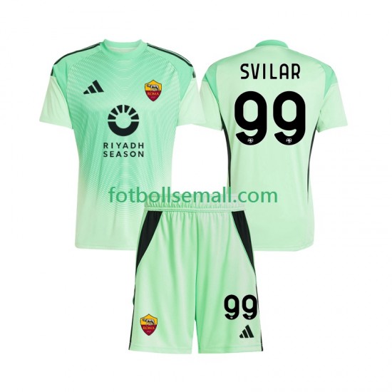 Matchtröjor AS Roma Målvaktströja Mile Svilar 99 2025-2026 Kortärmad till Barn (2:a ställ) (4:e ställ)