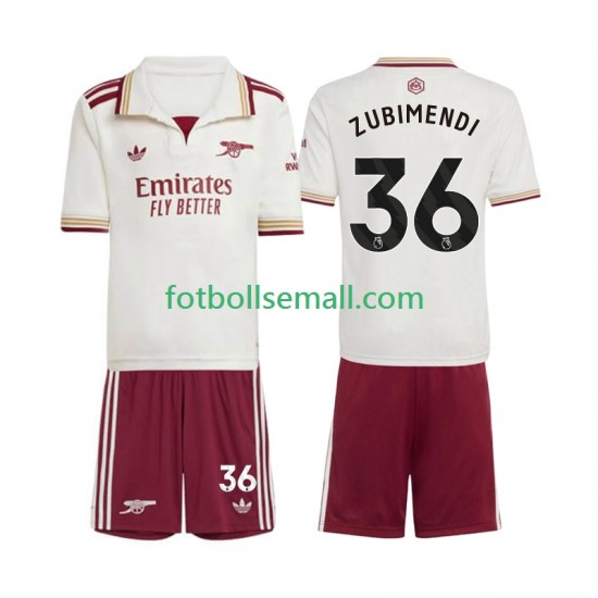 Matchtröjor Arsenal Martin Zubimendi 36 2025-2026 Kortärmad till Barn (3:e ställ)