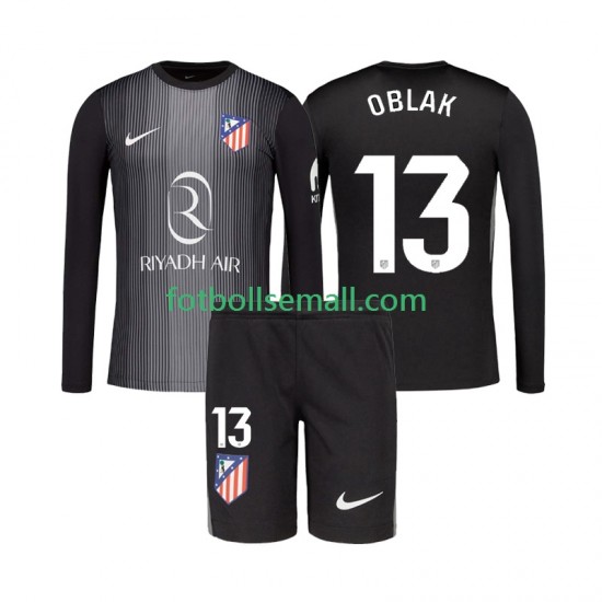 Matchtröjor Atlético Madrid Målvaktströja Jan Oblak 13 2025-2026 Långärmad till Barn (2:a ställ)