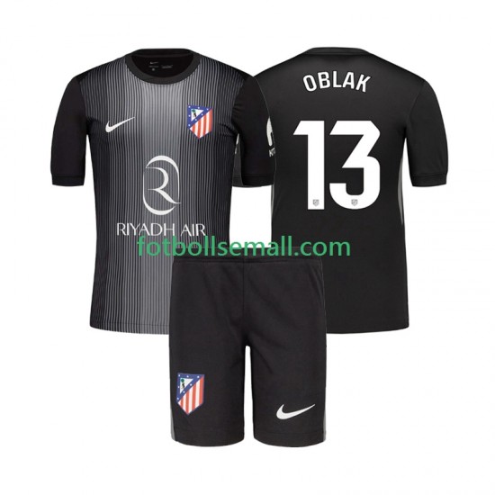 Matchtröjor Atlético Madrid Målvaktströja Jan Oblak 13 2025-2026 Kortärmad till Barn (2:a ställ)