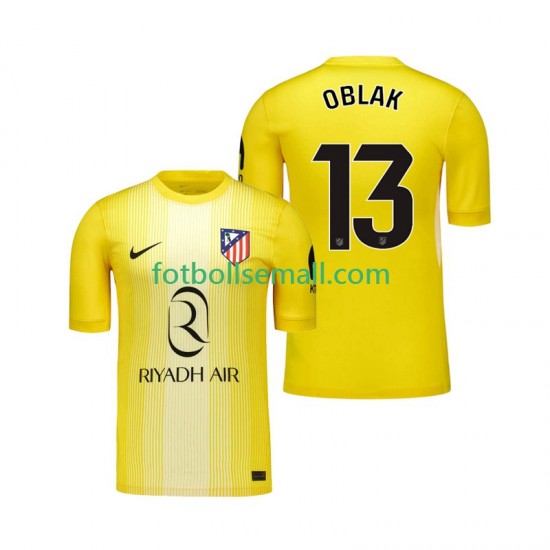Matchtröjor Atlético Madrid Målvaktströja Jan Oblak 13 2025-2026 Kortärmad till Herr (1:a ställ)
