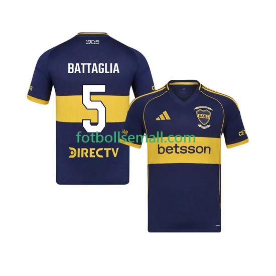 Matchtröjor CA Boca Juniors Rodrigo Battaglia 5 2025-2026 Kortärmad till Herr (1:a ställ)