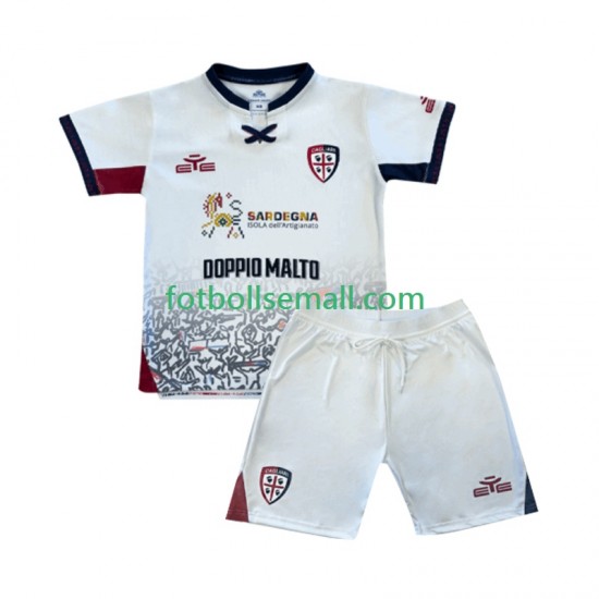 Matchtröjor Cagliari 2025-2026 Kortärmad till Barn (2:a ställ)