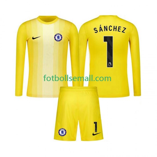Matchtröjor Chelsea Målvaktströja Robert Sanchez 1 2025-2026 Långärmad till Barn (3:e ställ)
