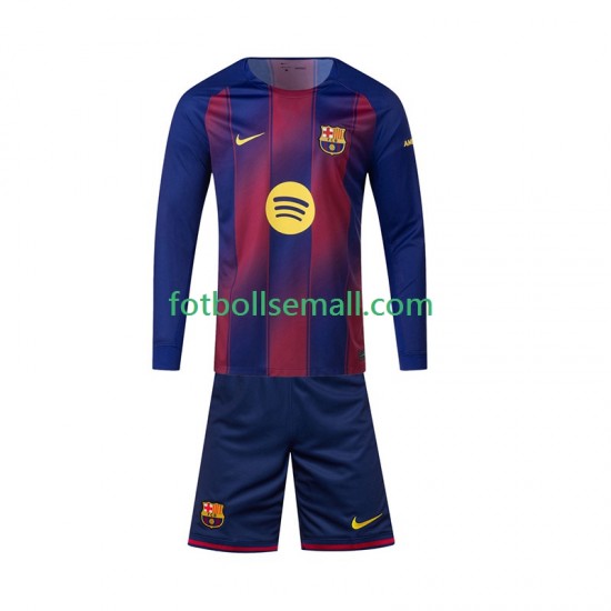 Matchtröjor FC Barcelona 2025-2026 Långärmad till Barn (1:a ställ)
