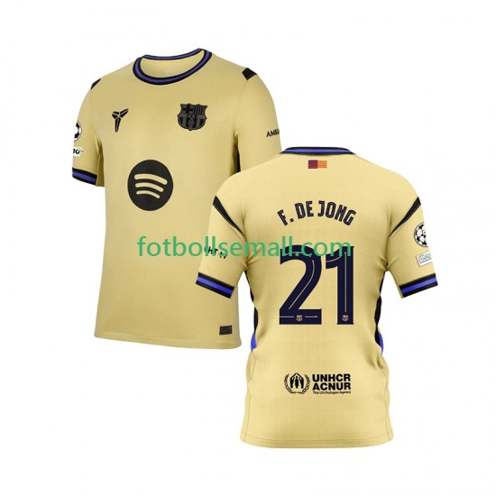 Matchtröjor FC Barcelona Frenkie de Jong 21 Champions League 2025-2026 Kortärmad till Herr (2:a ställ)