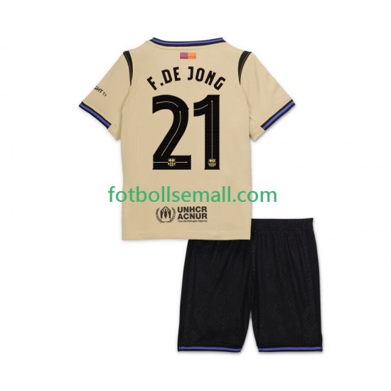 Matchtröjor FC Barcelona Frenkie de Jong 21 UCL 2025-2026 Kortärmad till Barn (2:a ställ)