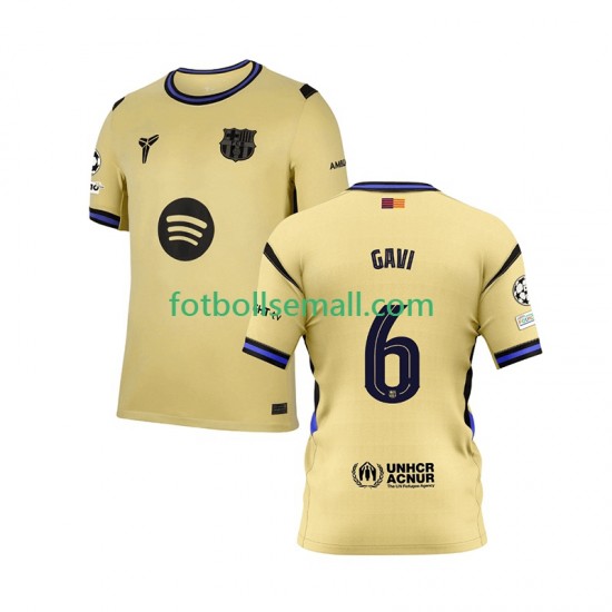 Matchtröjor FC Barcelona Gavi 6 Champions League 2025-2026 Kortärmad till Herr (2:a ställ)