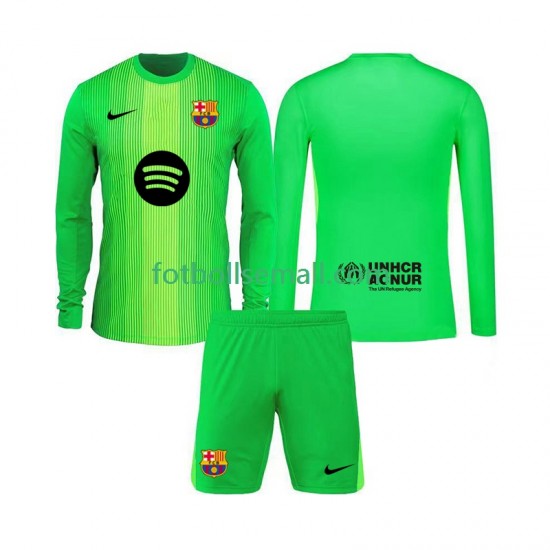 Matchtröjor FC Barcelona Målvaktströja 2025-2026 Långärmad till Barn (1:a ställ)
