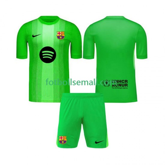 Matchtröjor FC Barcelona Målvaktströja 2025-2026 Kortärmad till Barn (1:a ställ)