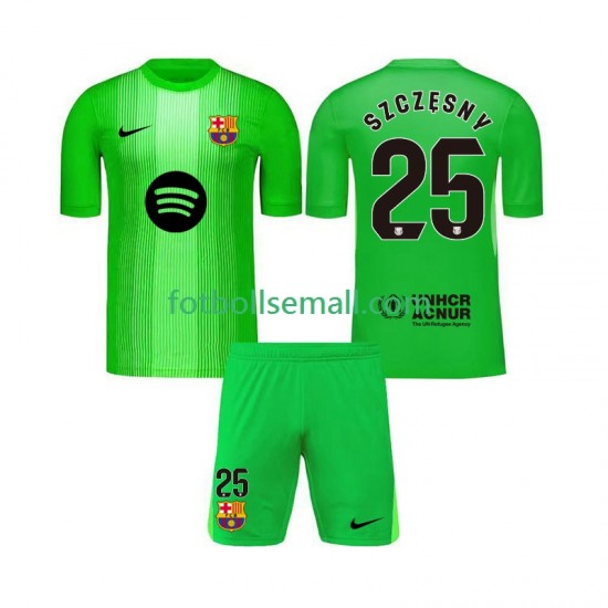 Matchtröjor FC Barcelona Målvaktströja Szczesny 25 2025-2026 Kortärmad till Barn (1:a ställ)