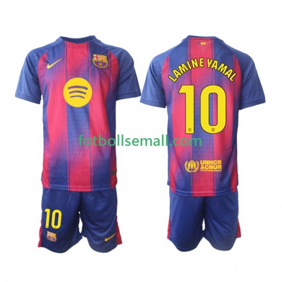 Matchtröjor FC Barcelona Lamine Yamal 10 2025-2026 Kortärmad till Barn (1:a ställ)