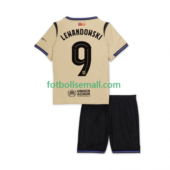 Matchtröjor FC Barcelona Robert Lewandowski 9 UCL 2025-2026 Kortärmad till Barn (2:a ställ)
