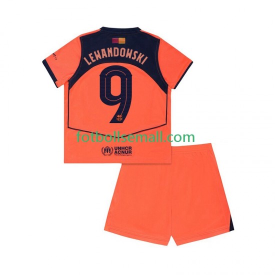 Matchtröjor FC Barcelona Robert Lewandowski 9 UCL 2025-2026 Kortärmad till Barn (3:e ställ)