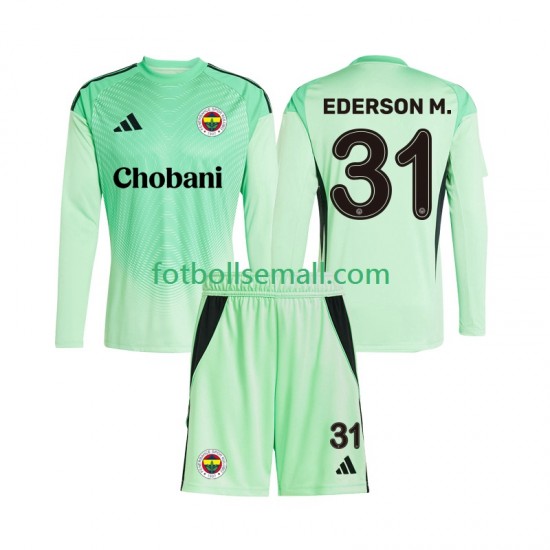 Matchtröjor Målvaktströja Fenerbahce Ederson Moraes 31 2025-2026 Långärmad till Barn (2:a ställ)