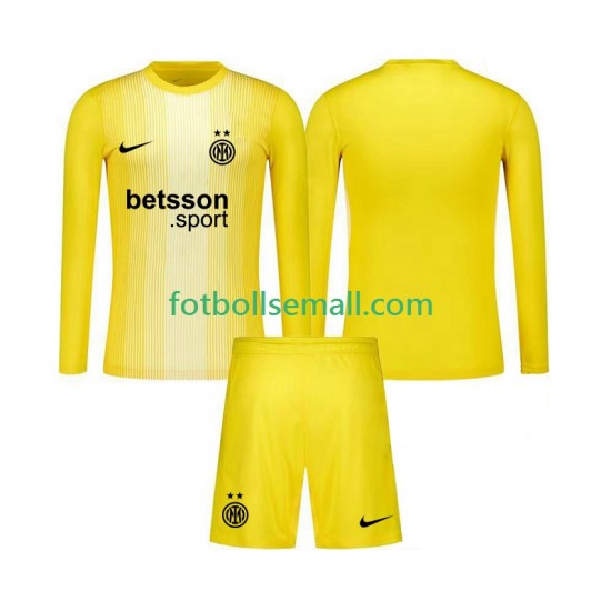 Matchtröjor Inter Milan Målvaktströja 2025-2026 Långärmad till Barn (2:a ställ)