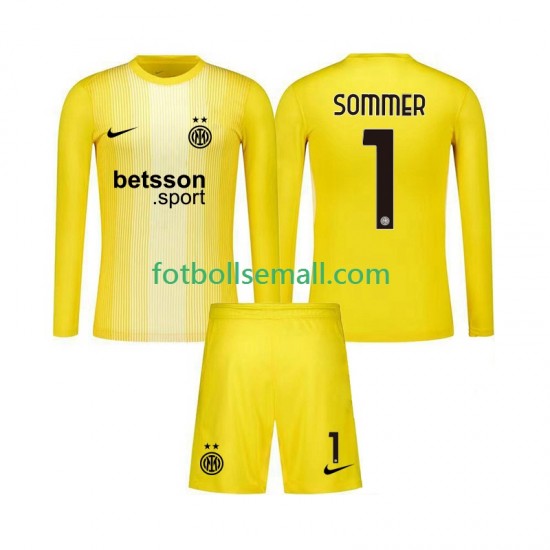 Matchtröjor Inter Milan Målvaktströja Yann Sommer 1 2025-2026 Långärmad till Barn (2:a ställ)