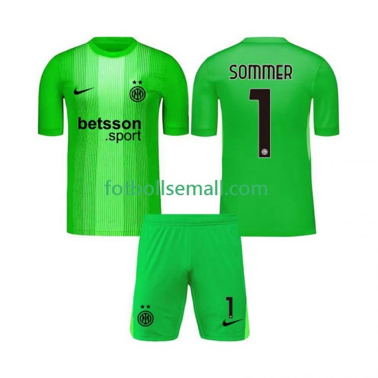 Matchtröjor Inter Milan Målvaktströja Yann Sommer 1 2025-2026 Kortärmad till Barn (3:e ställ)