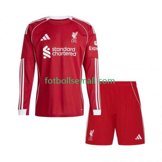 Matchtröjor Liverpool 2025-2026 Långärmad till Barn (1:a ställ)
